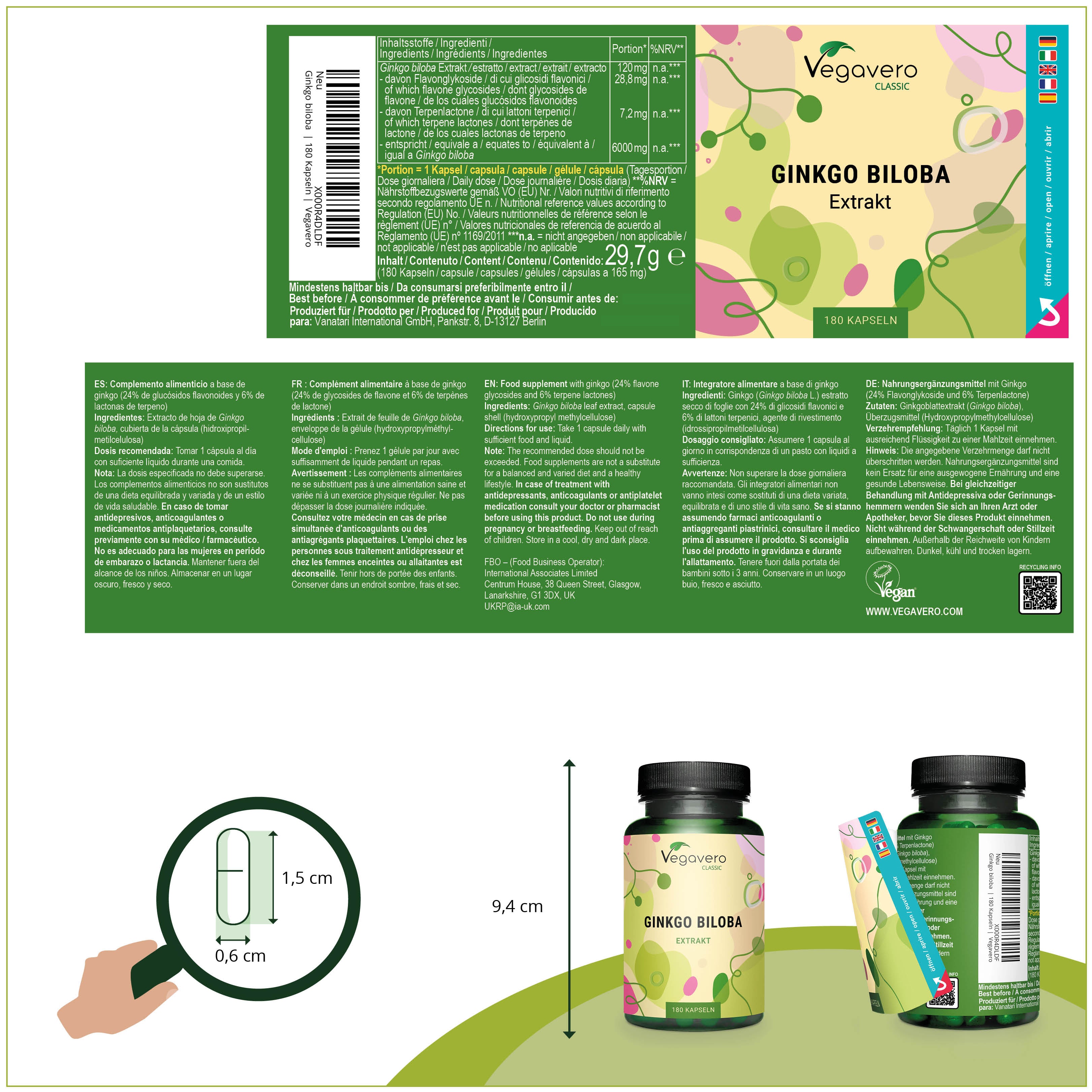 Ginkgo Biloba Extrait Gélules