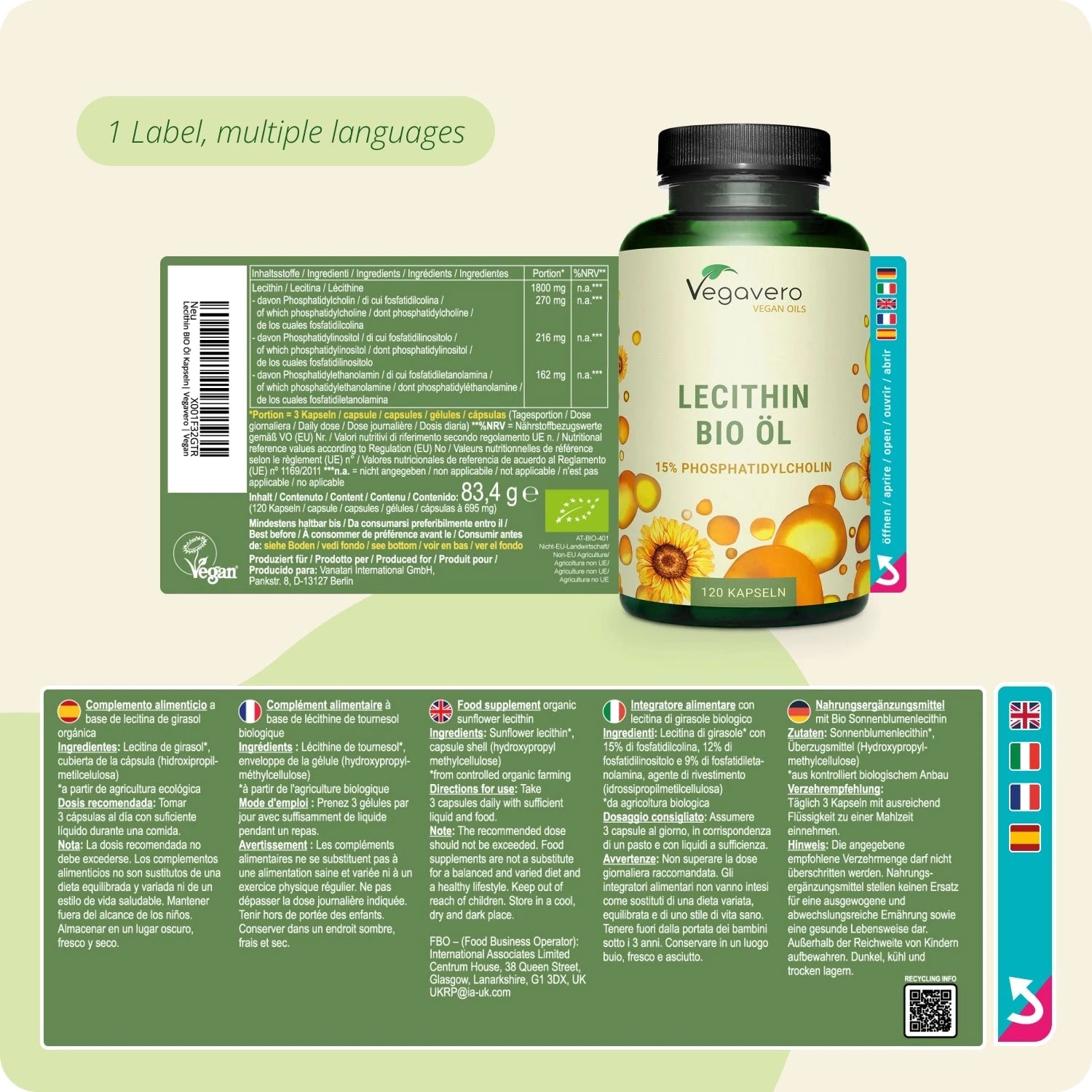 Lécithine Huile Gélules Bio