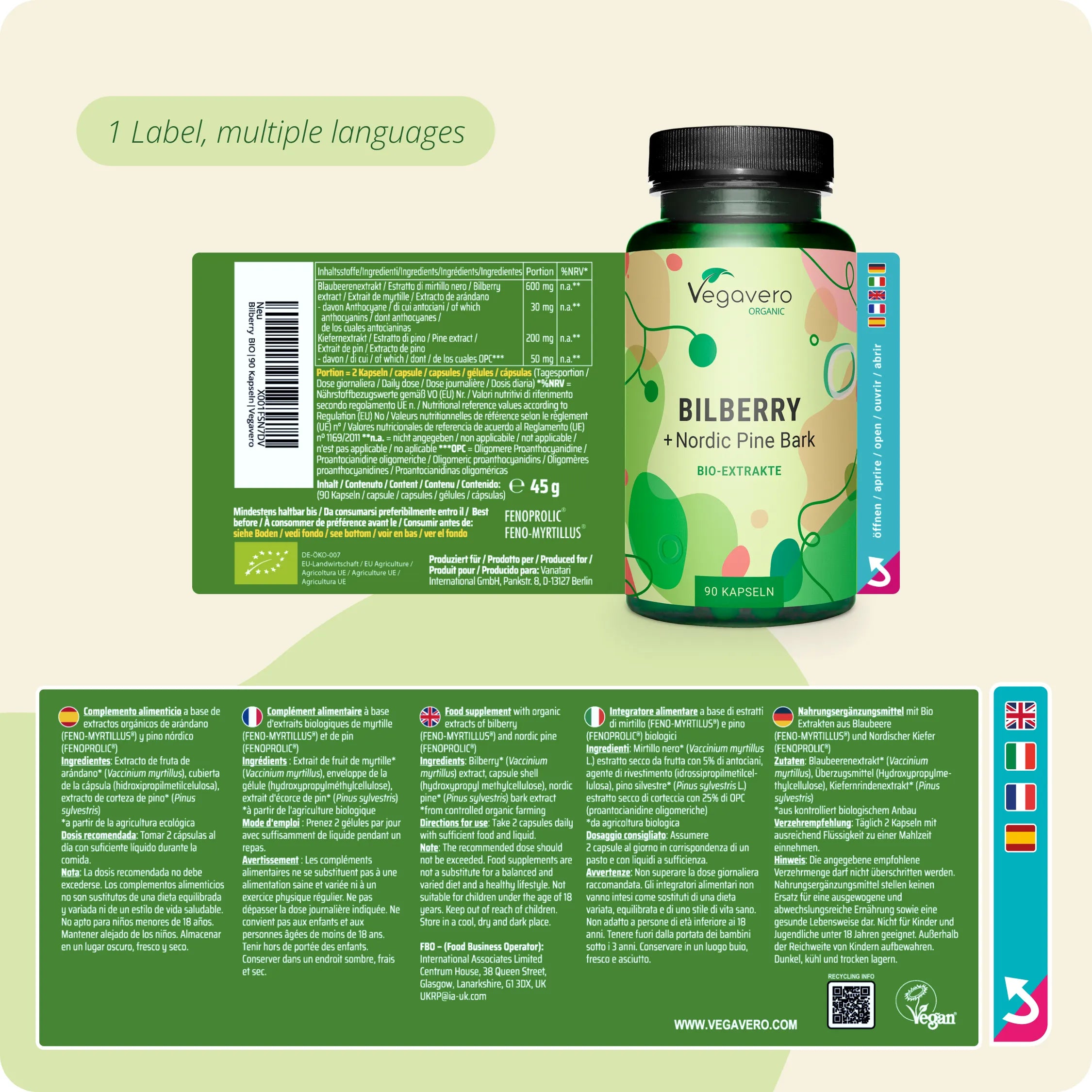 Myrtille + Écorce de Pin Extraits Gélules Bio