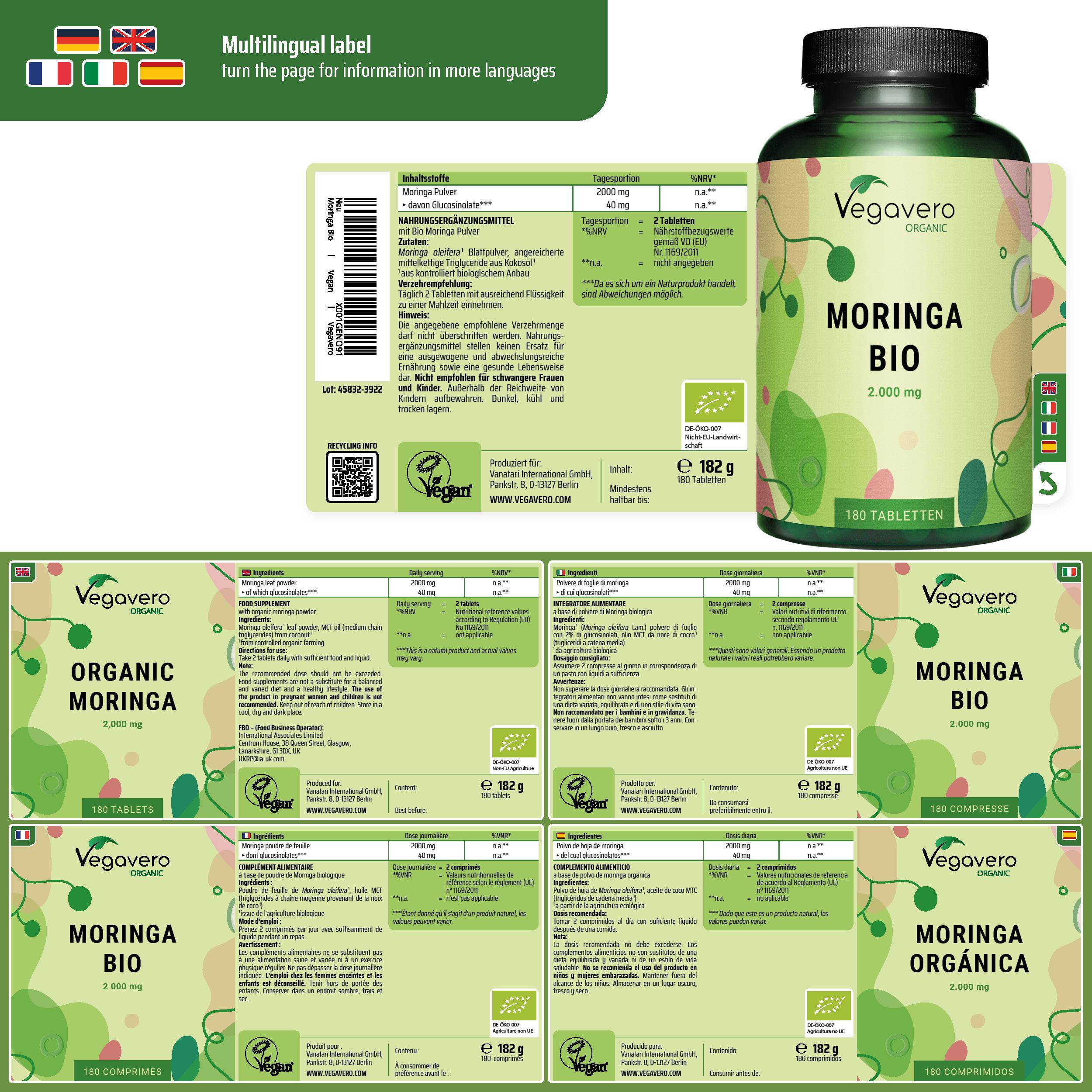 Moringa Oleifera Comprimés Bio
