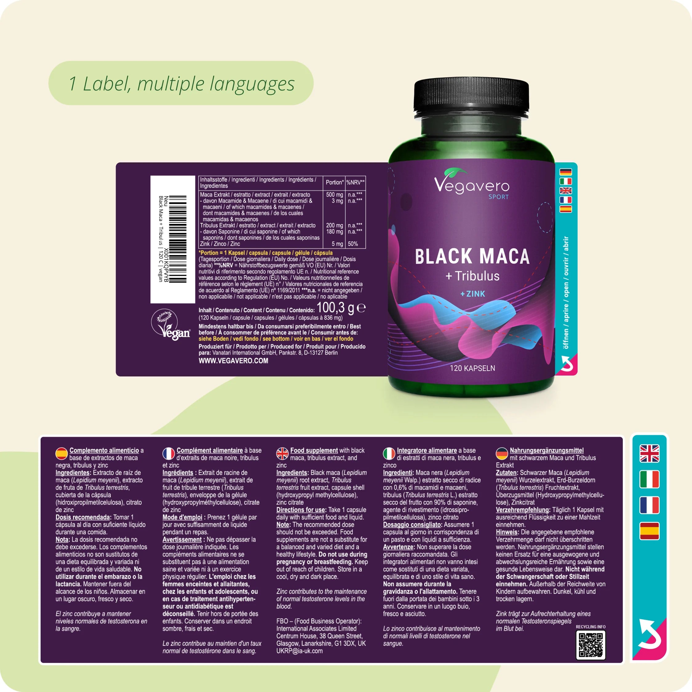 Maca Noire + Tribulus Gélules