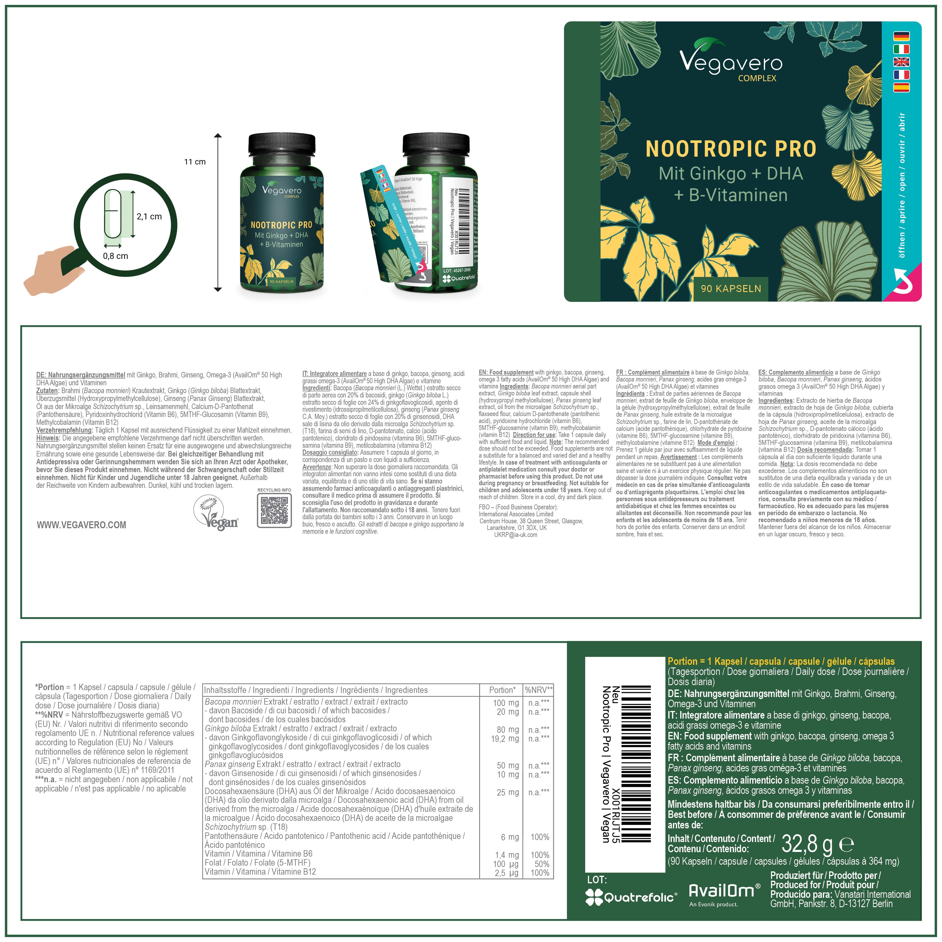 Nootropic Pro Complex Gélules