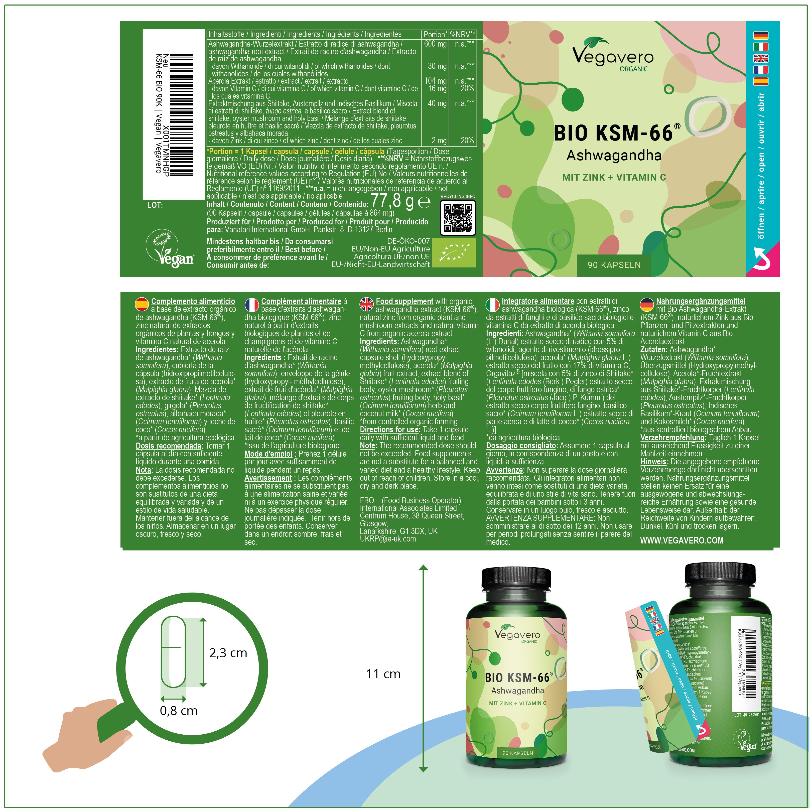 Ashwagandha KSM-66 Extrait Gélules Bio