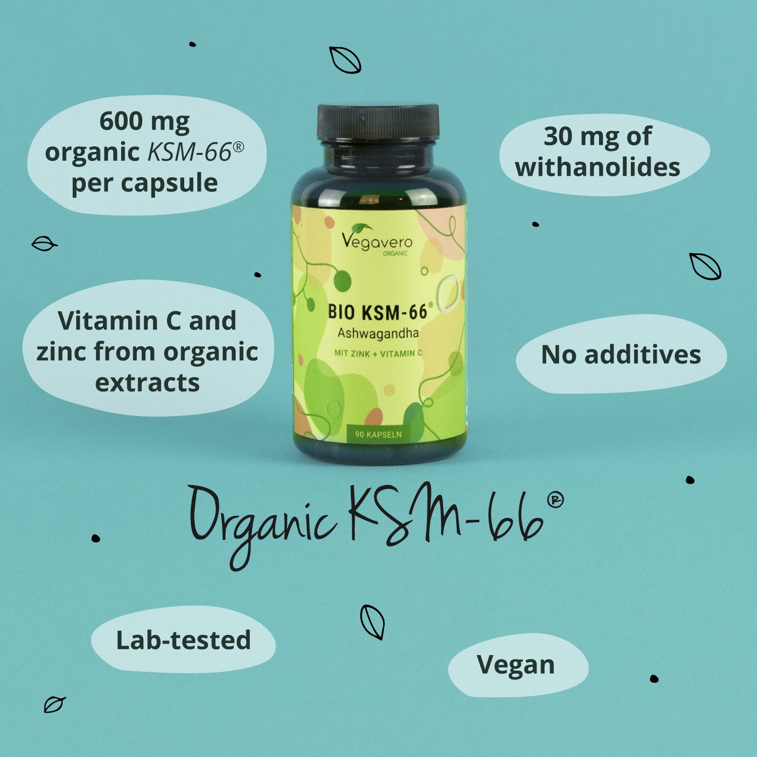Ashwagandha KSM-66 Extrait Gélules Bio