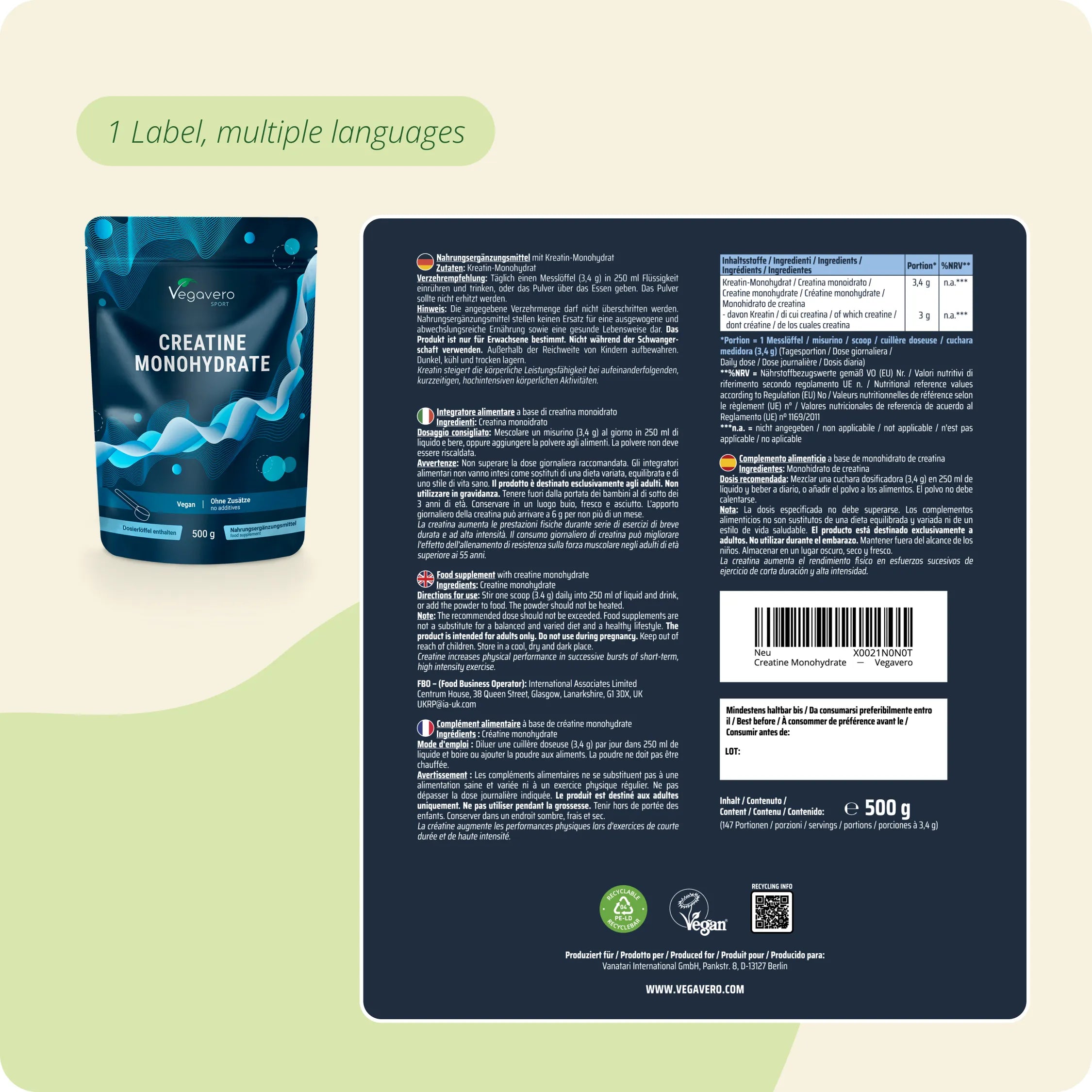 Créatine Monohydrate en Poudre