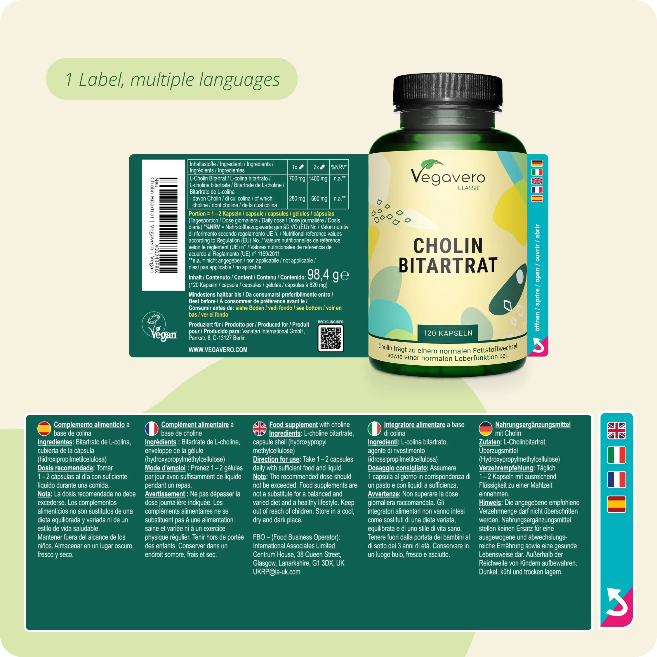 Choline Bitartrate Gélules