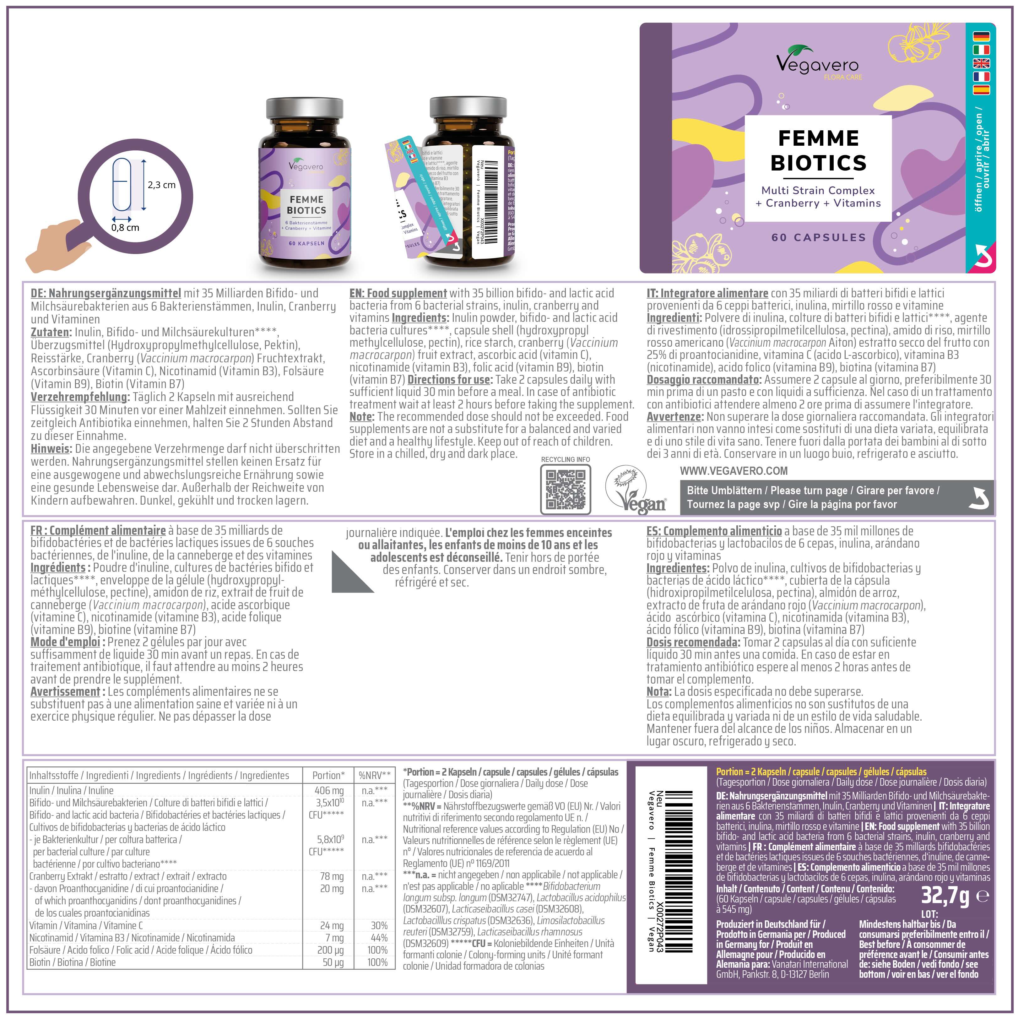 Femme Biotics Gélules