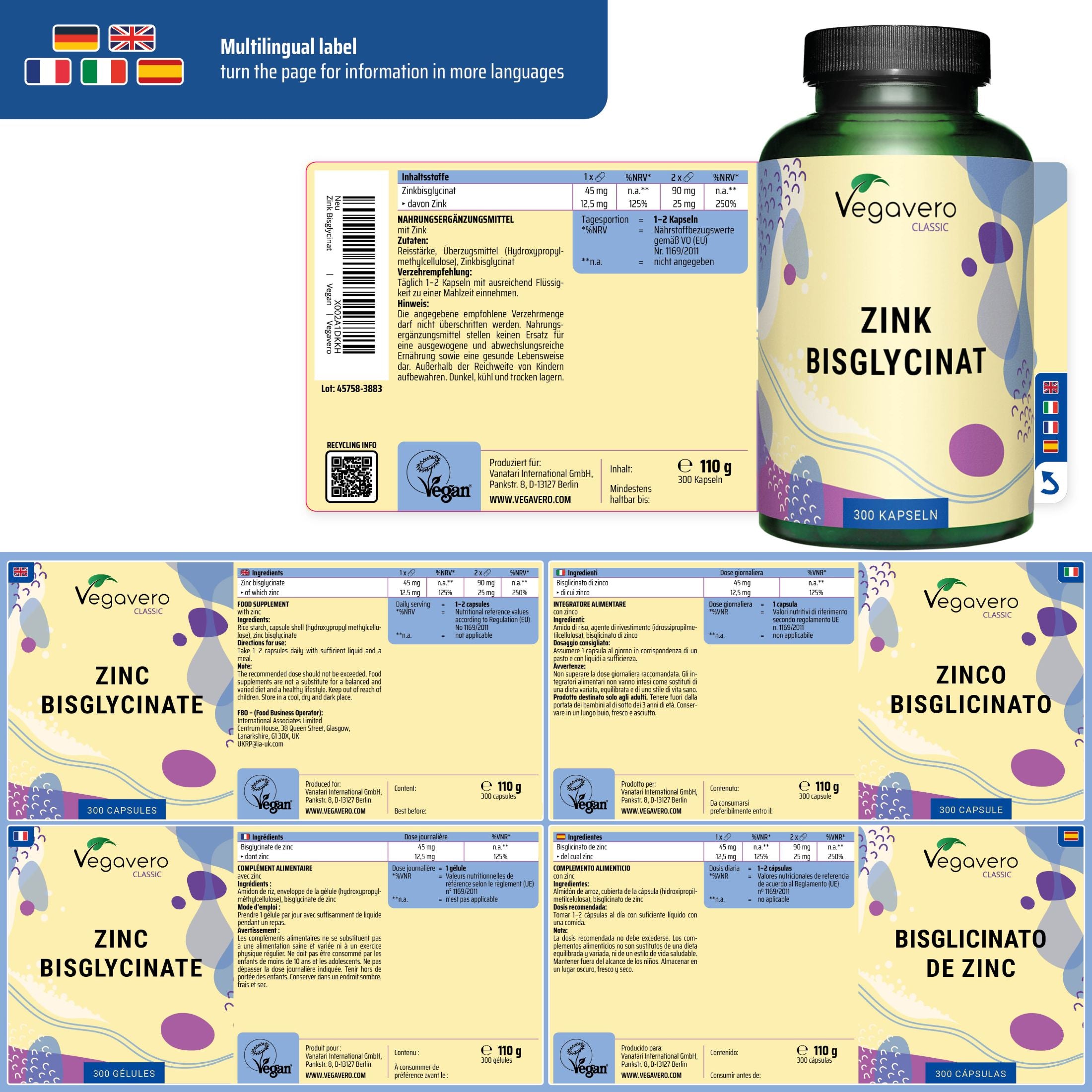 Zinc Bisglycinate Gélules