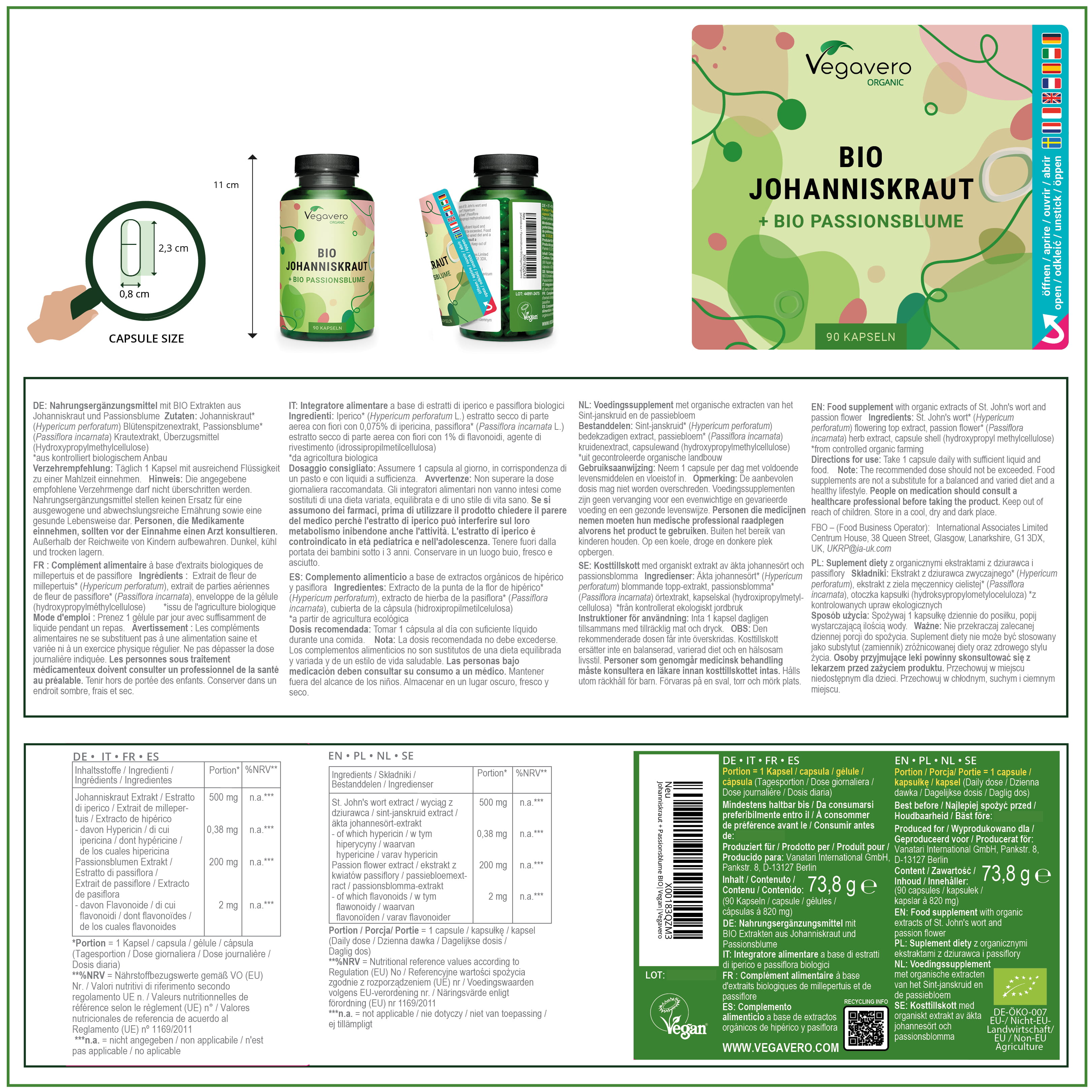 Millepertuis + Passiflore Gélules Bio