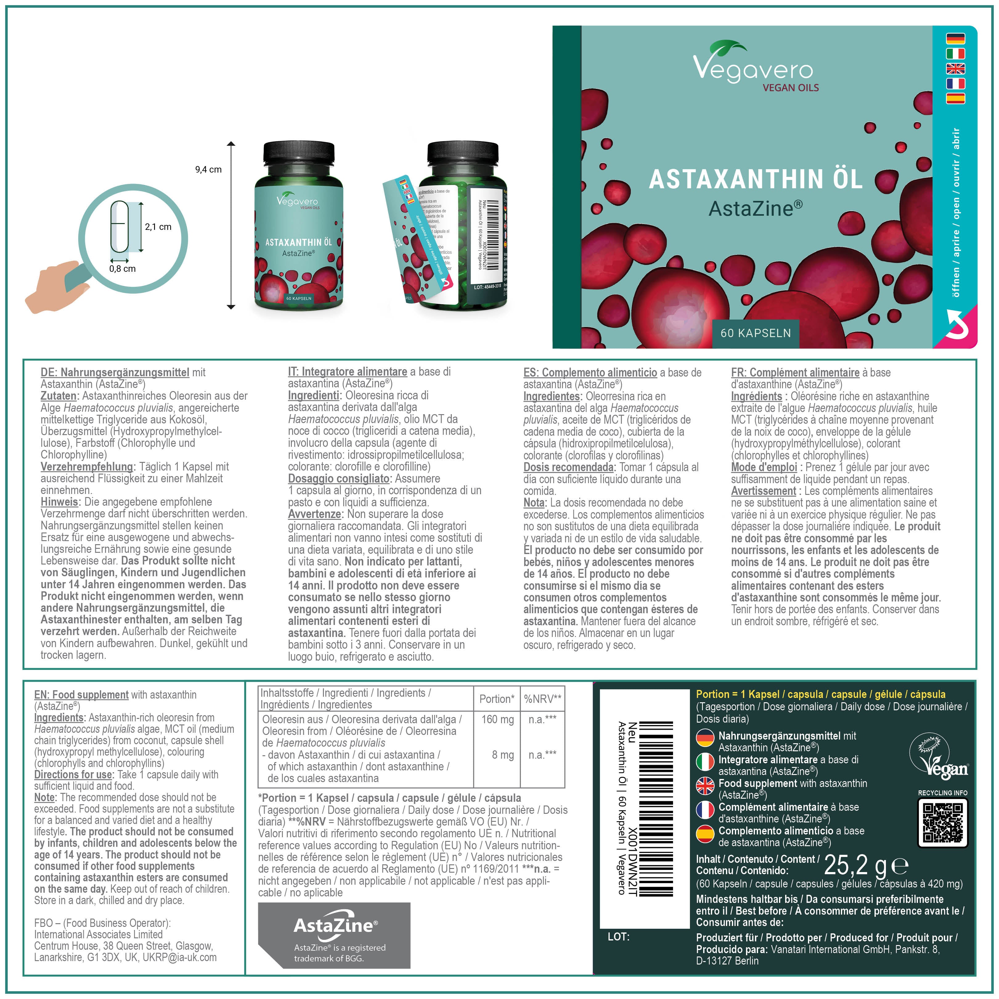 Astaxanthine Huile Gélules