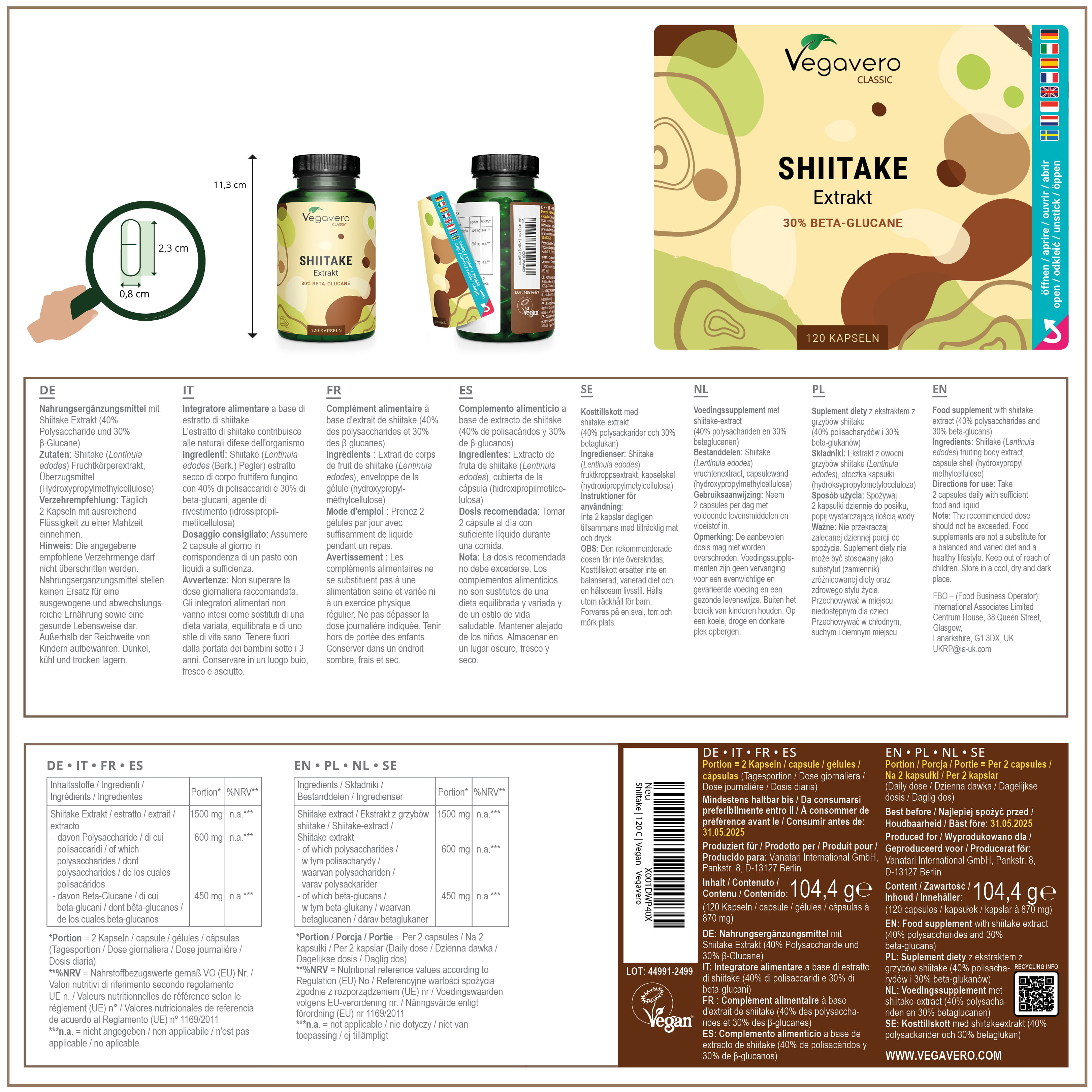 Shiitake Extrait Gélules