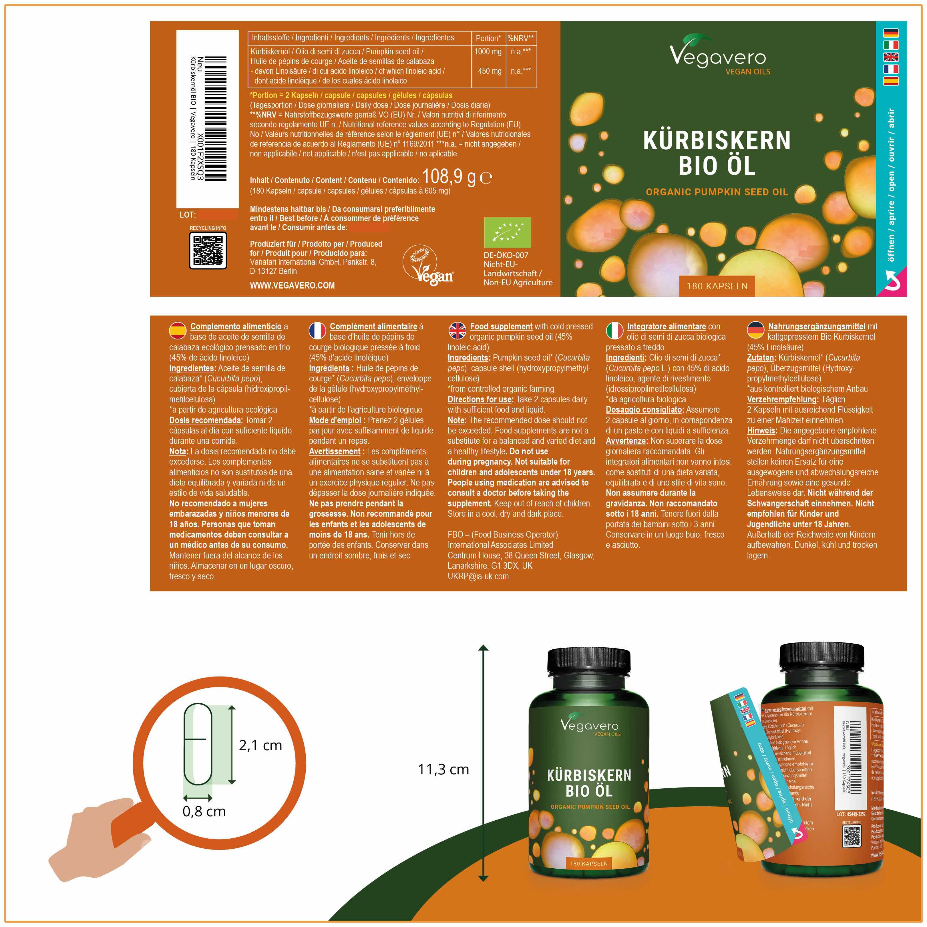 Huile de Graines de Courge Gélules Bio