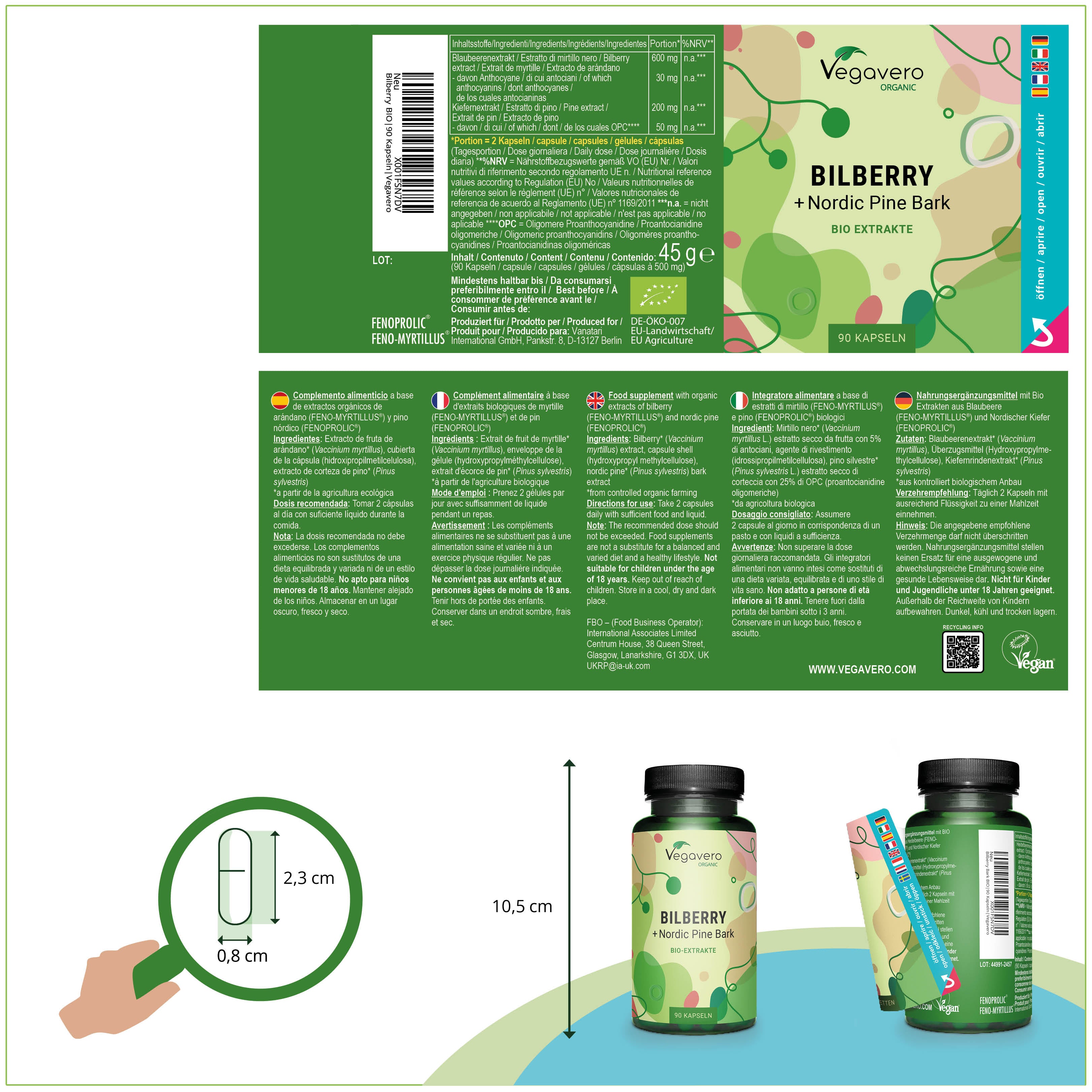 Myrtille + Écorce de Pin Extraits Gélules Bio