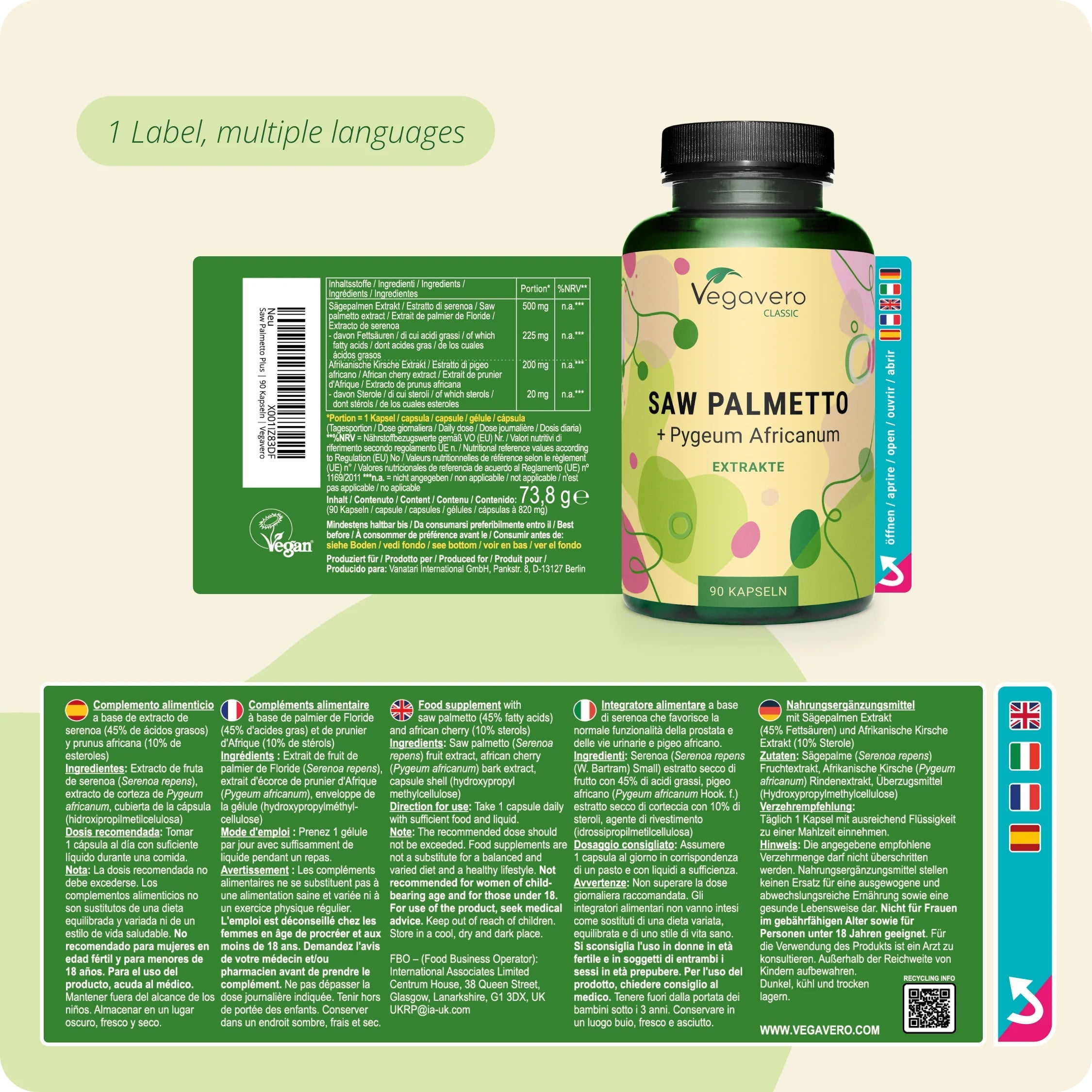 Palmier Nain + Pygeum africanum Extraits Gélules