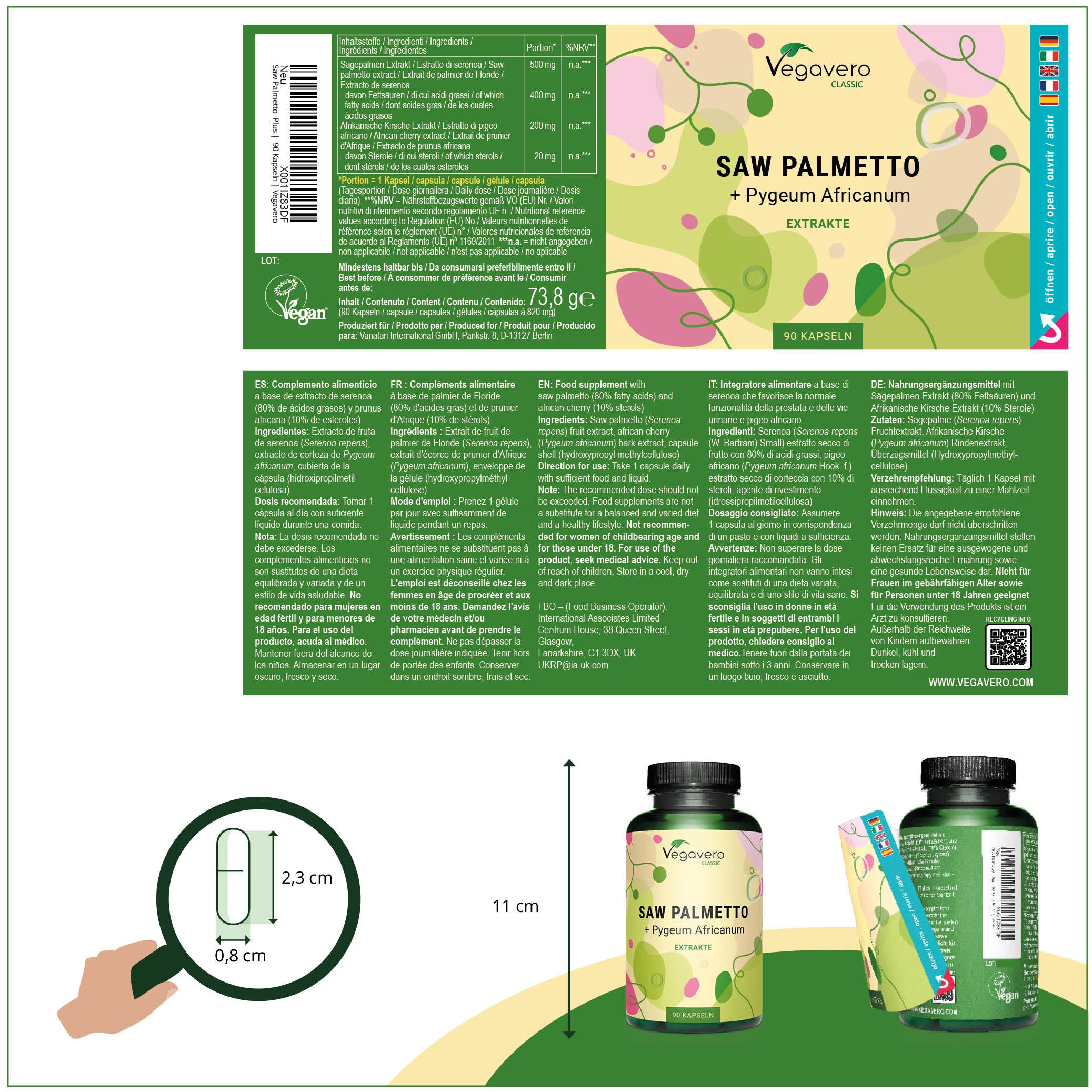 Palmier Nain + Pygeum africanum Extraits Gélules