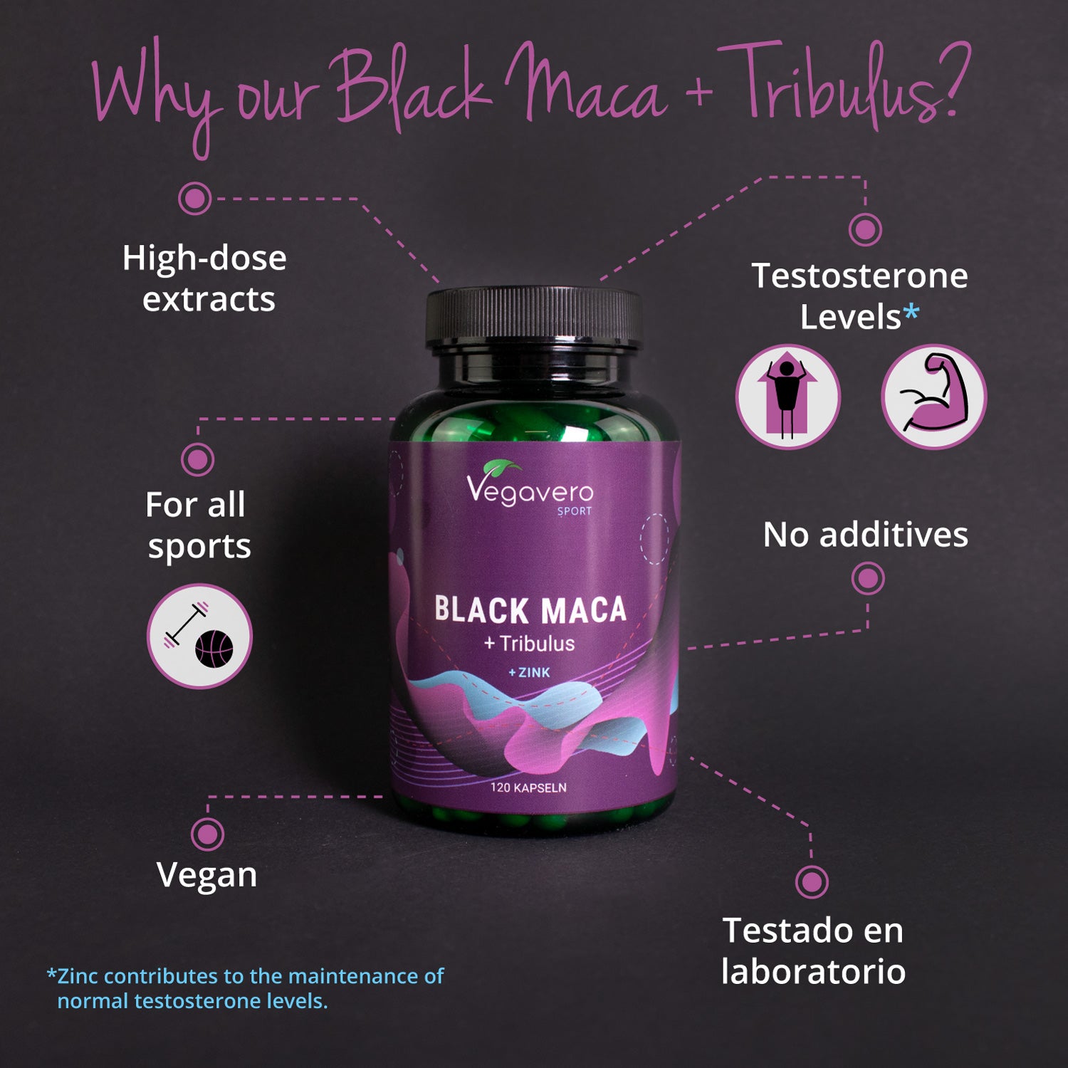 Maca Noire + Tribulus Gélules