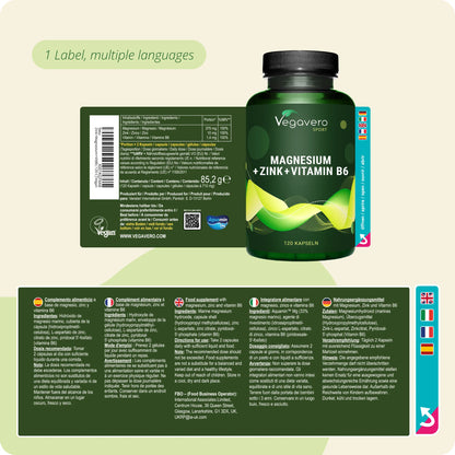 ZMA Gélules : Zinc + Magnésium + Vitamine B6