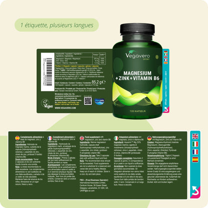 ZMA Gélules : Zinc + Magnésium + Vitamine B6