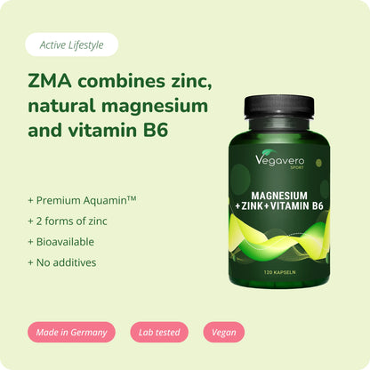 ZMA Gélules : Zinc + Magnésium + Vitamine B6