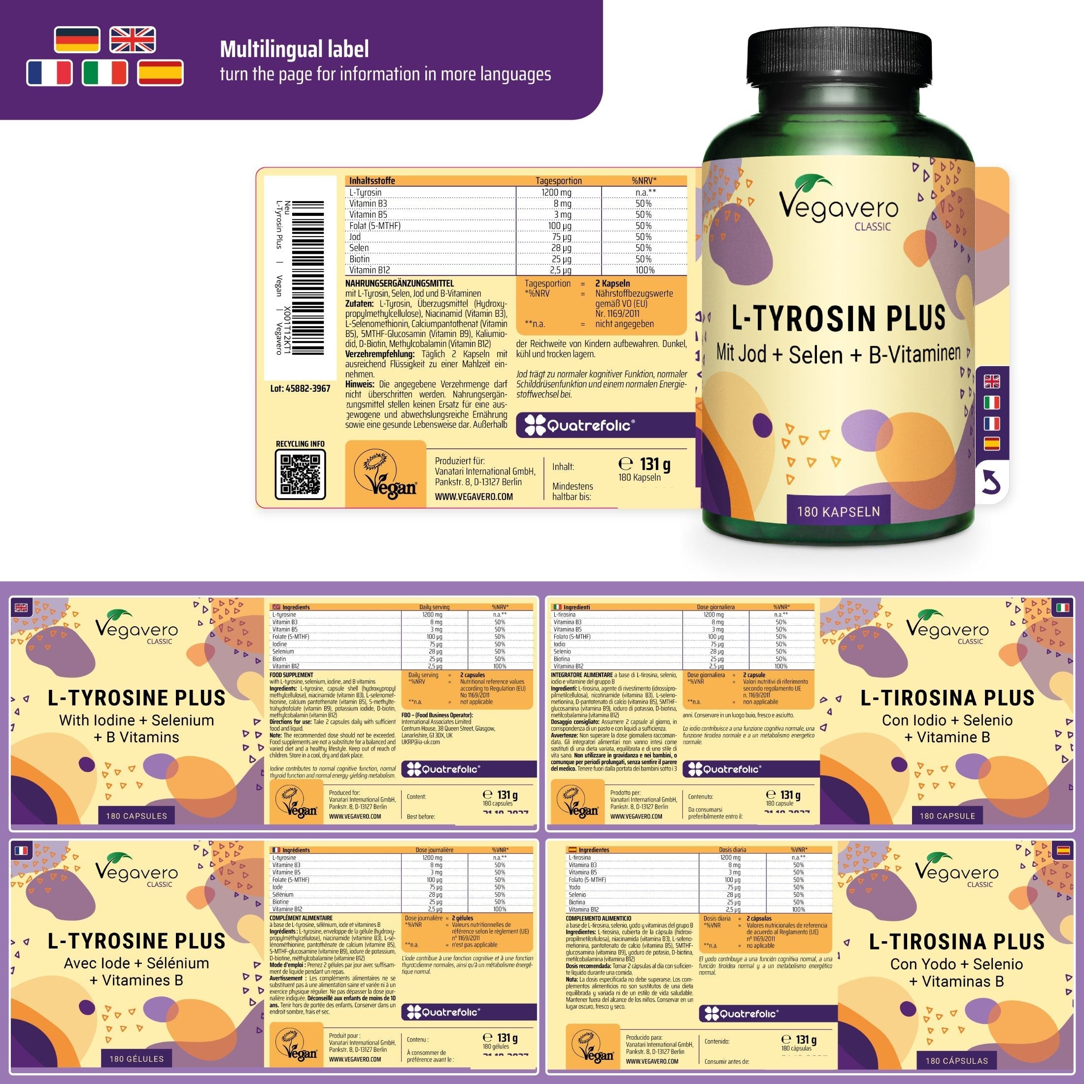 L-Tyrosine Plus Gélules