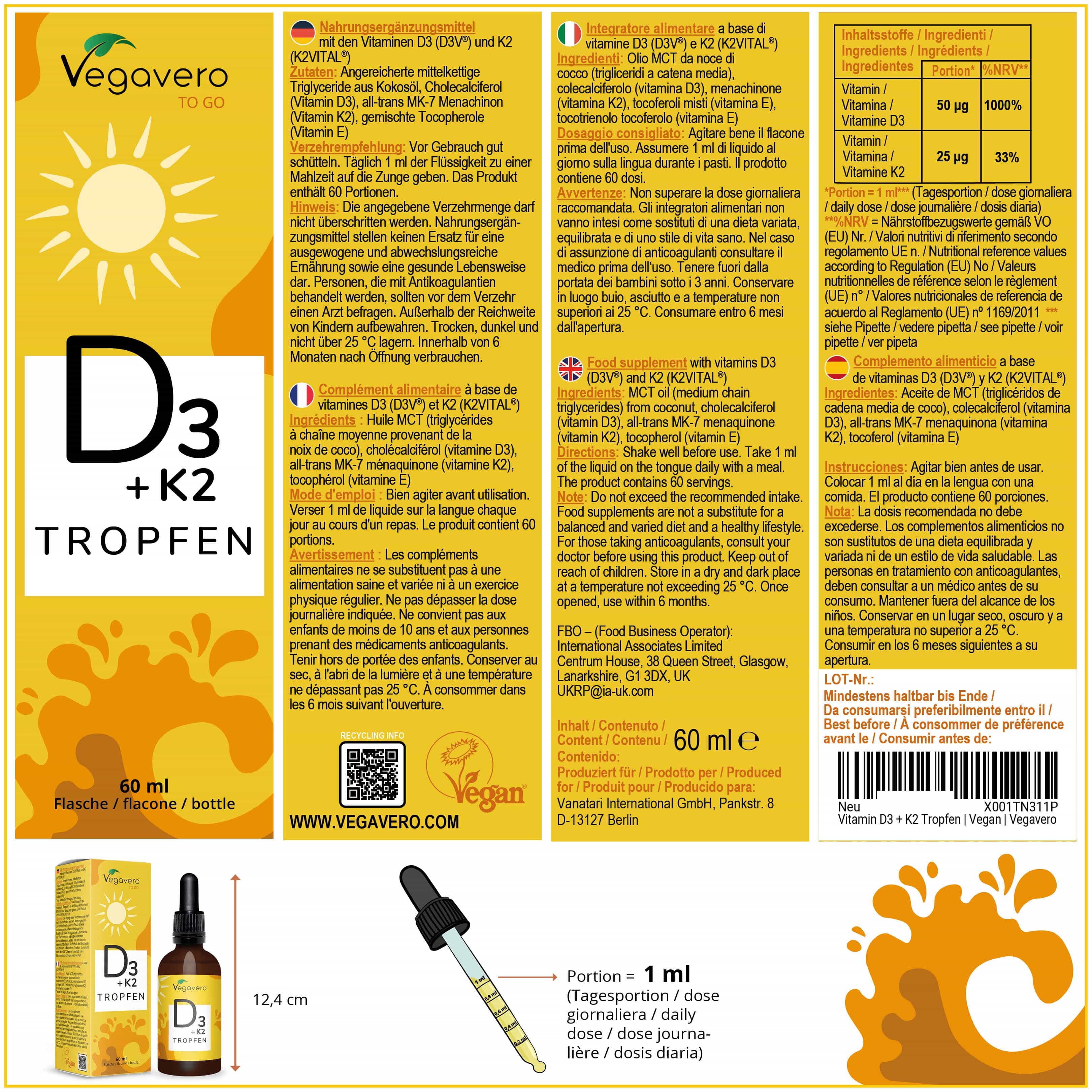 Vitamine D3 + K2 en Gouttes
