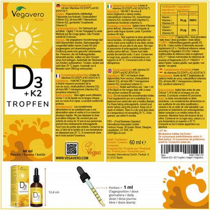 Vitamine D3 + K2 en Gouttes