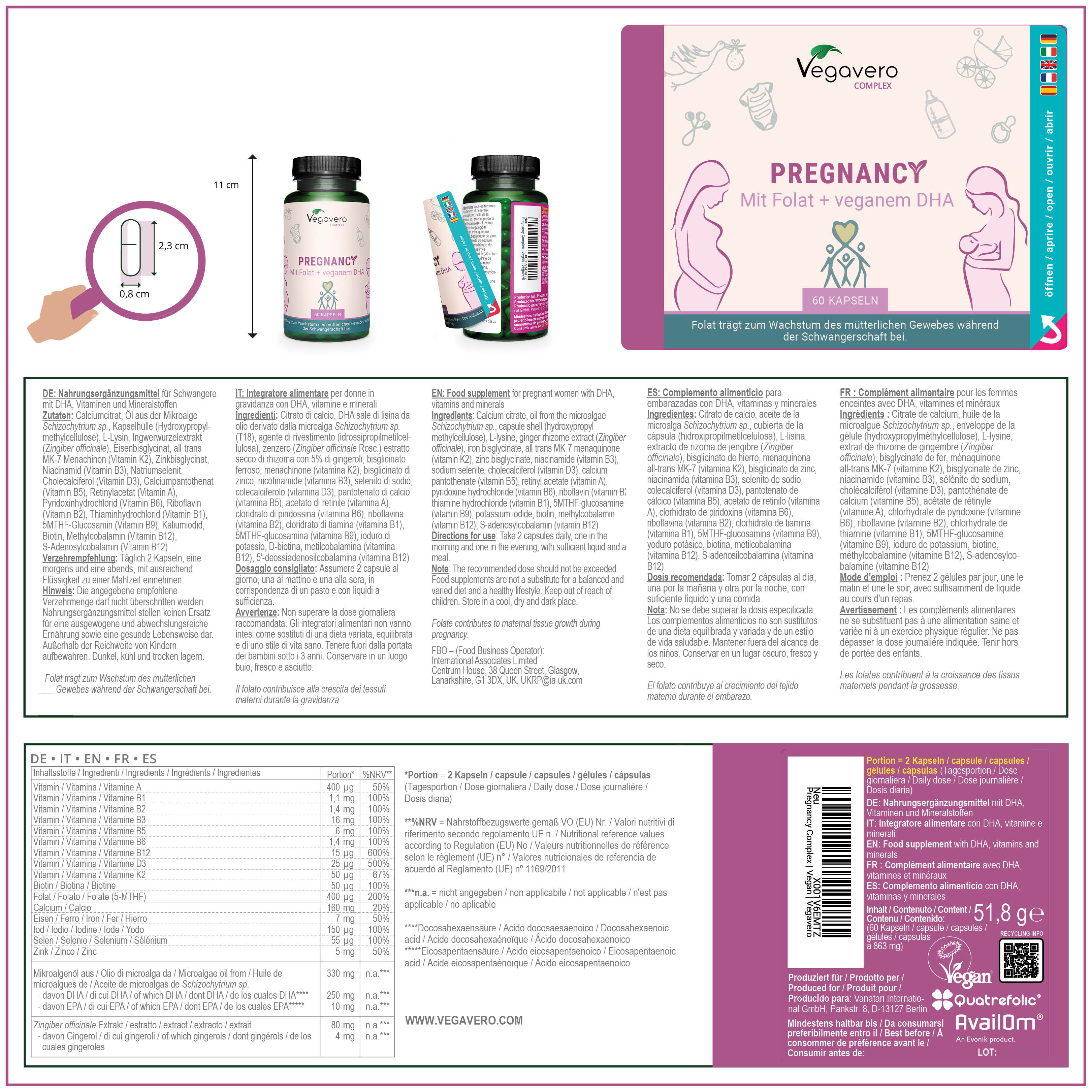 Vegan Pregnancy Complex Gélules