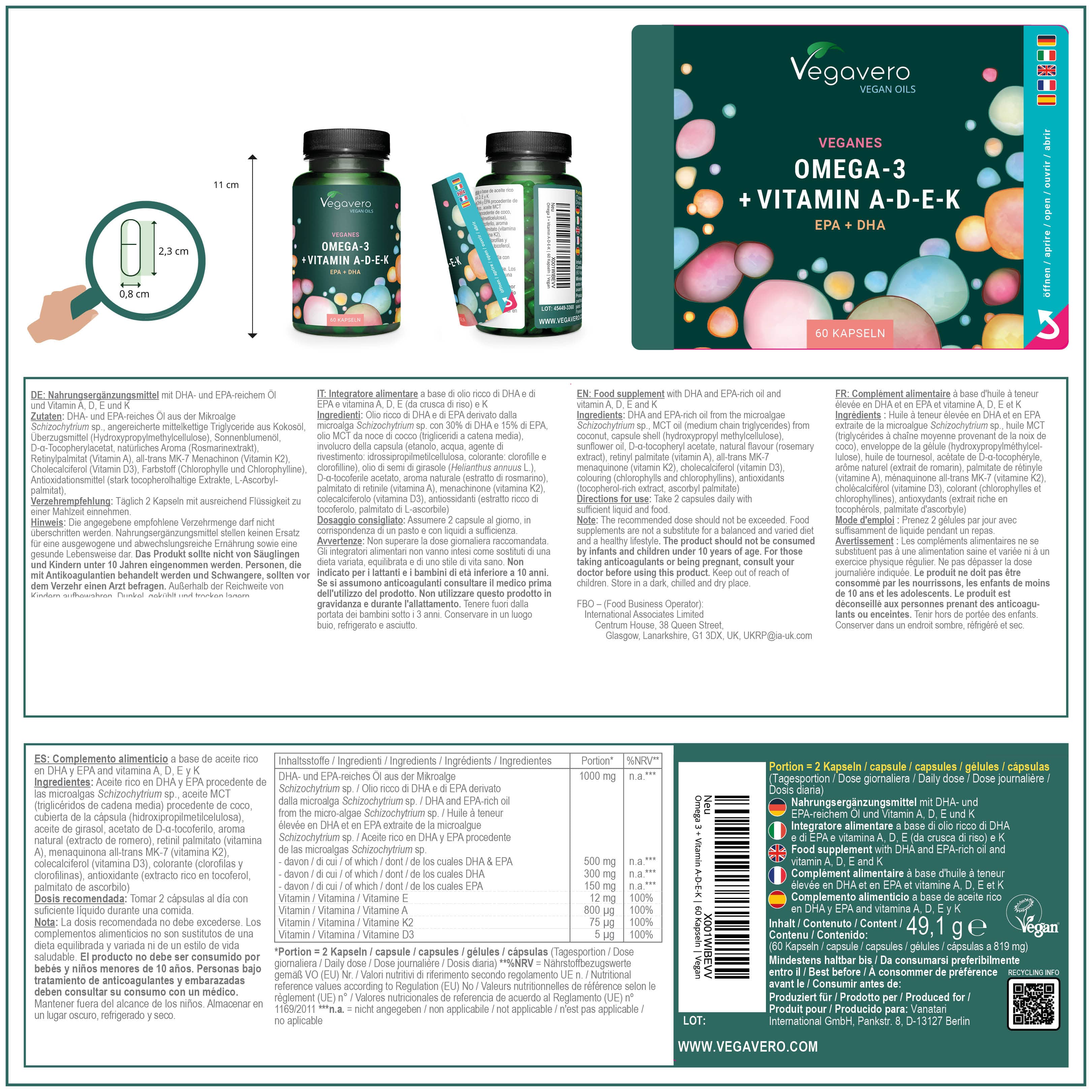 Omega 3 + ADEK Huile Gélules