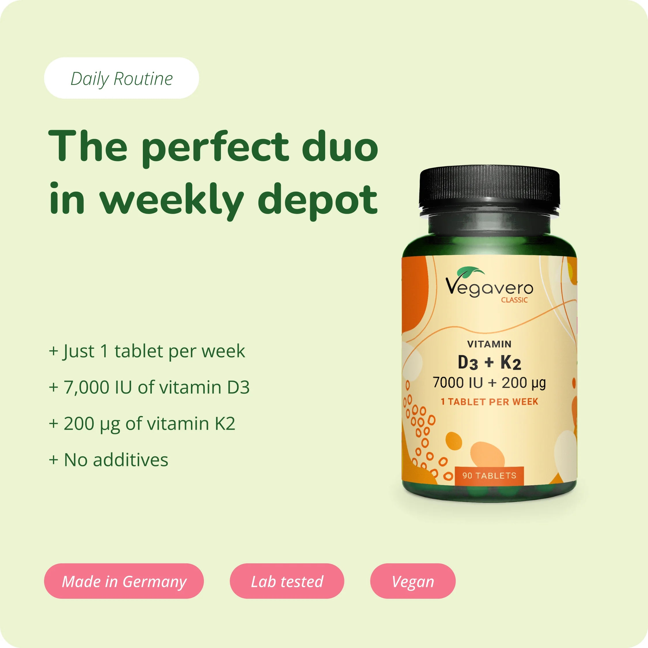 Vitamine D3 + K2 Depot Gélules