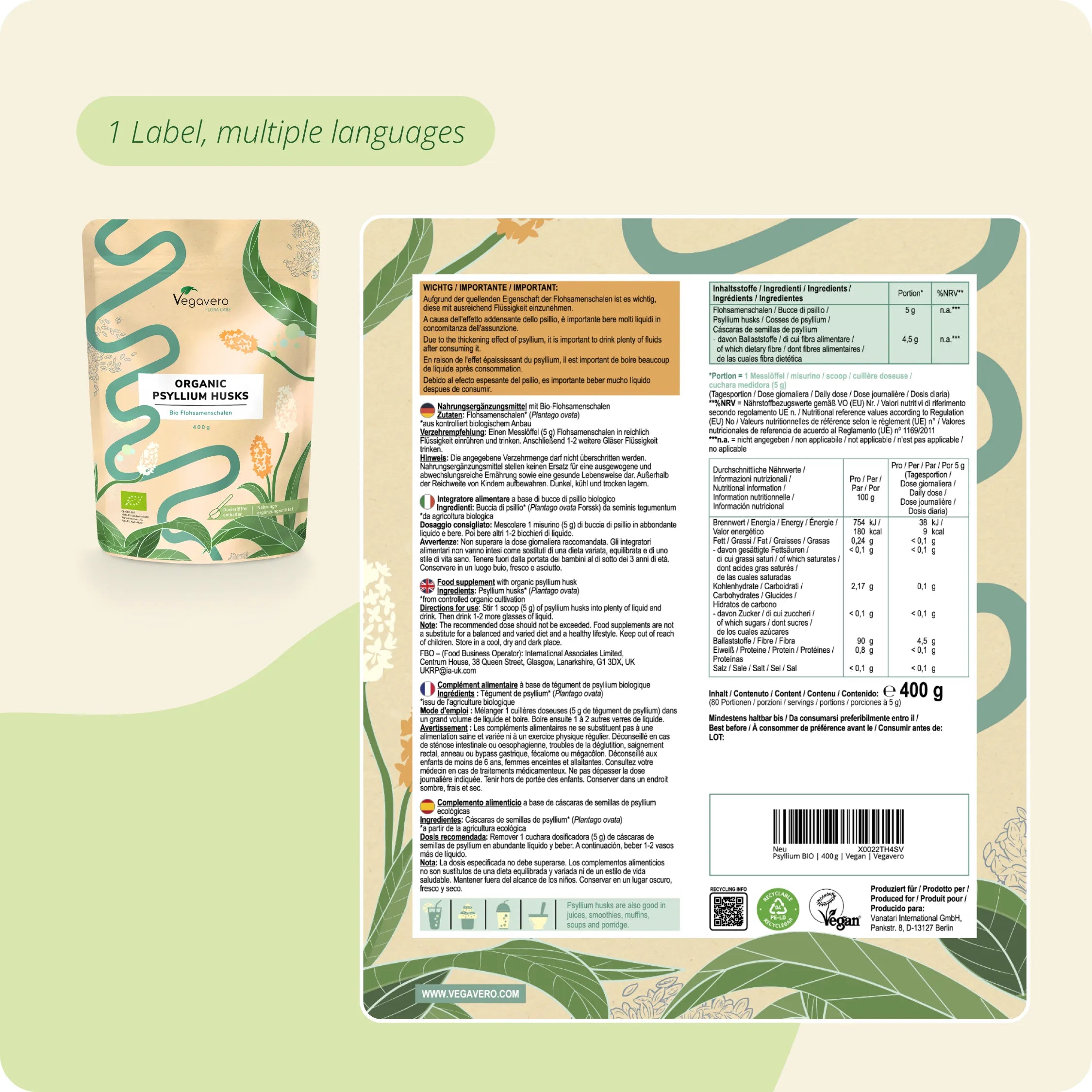 Cosse de Psyllium Bio