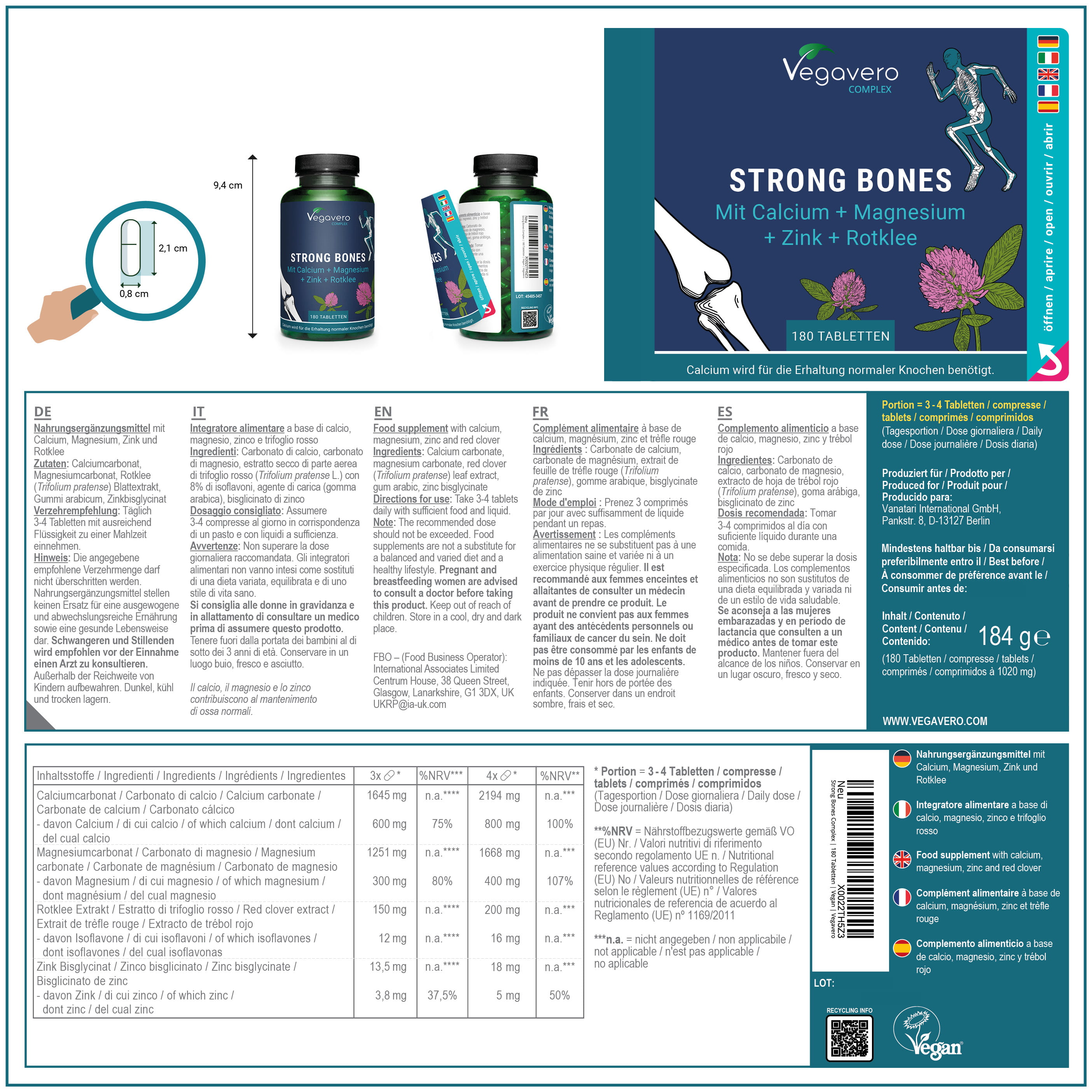 Strong Bones Complex Comprimés