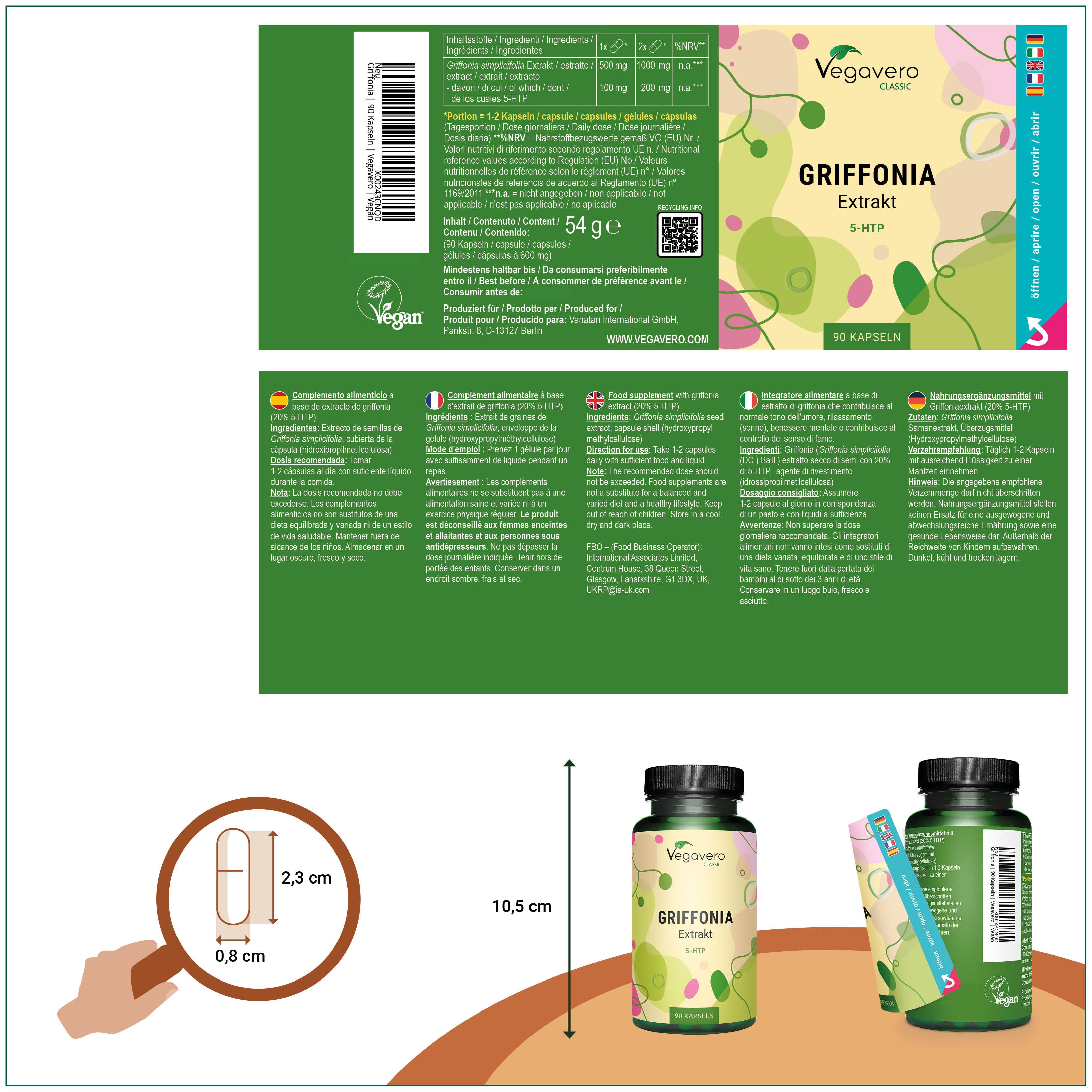 Griffonia Extrait (5-HTP) Gélules