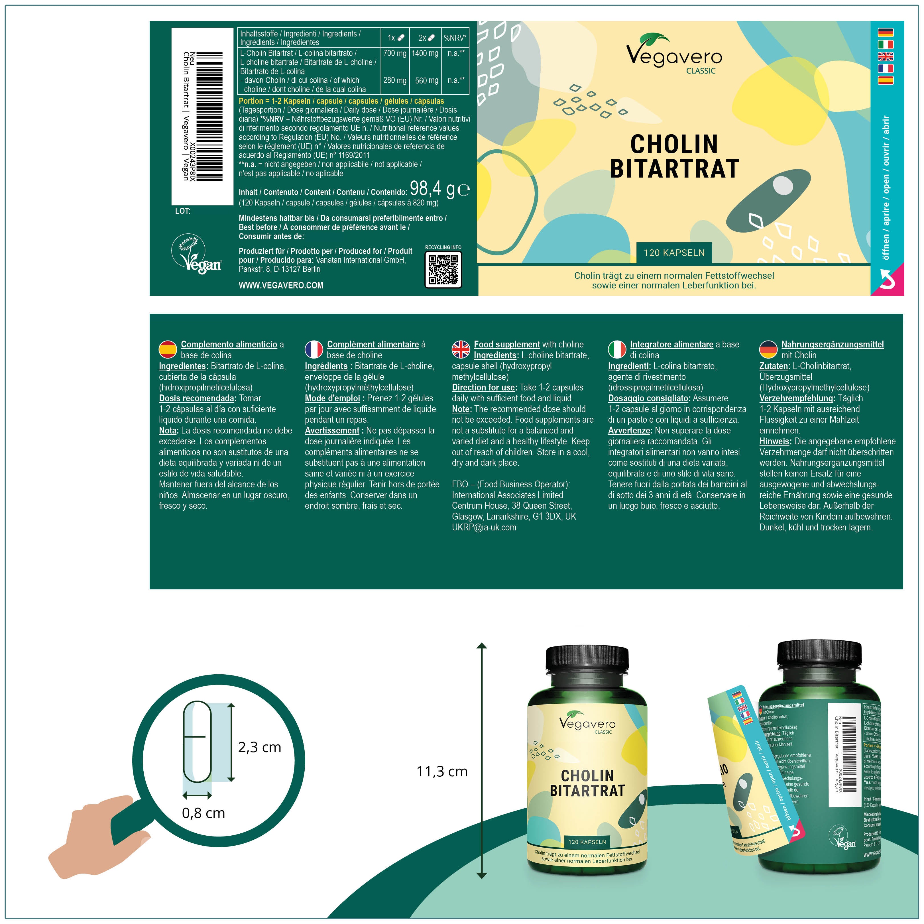 Choline Bitartrate Gélules
