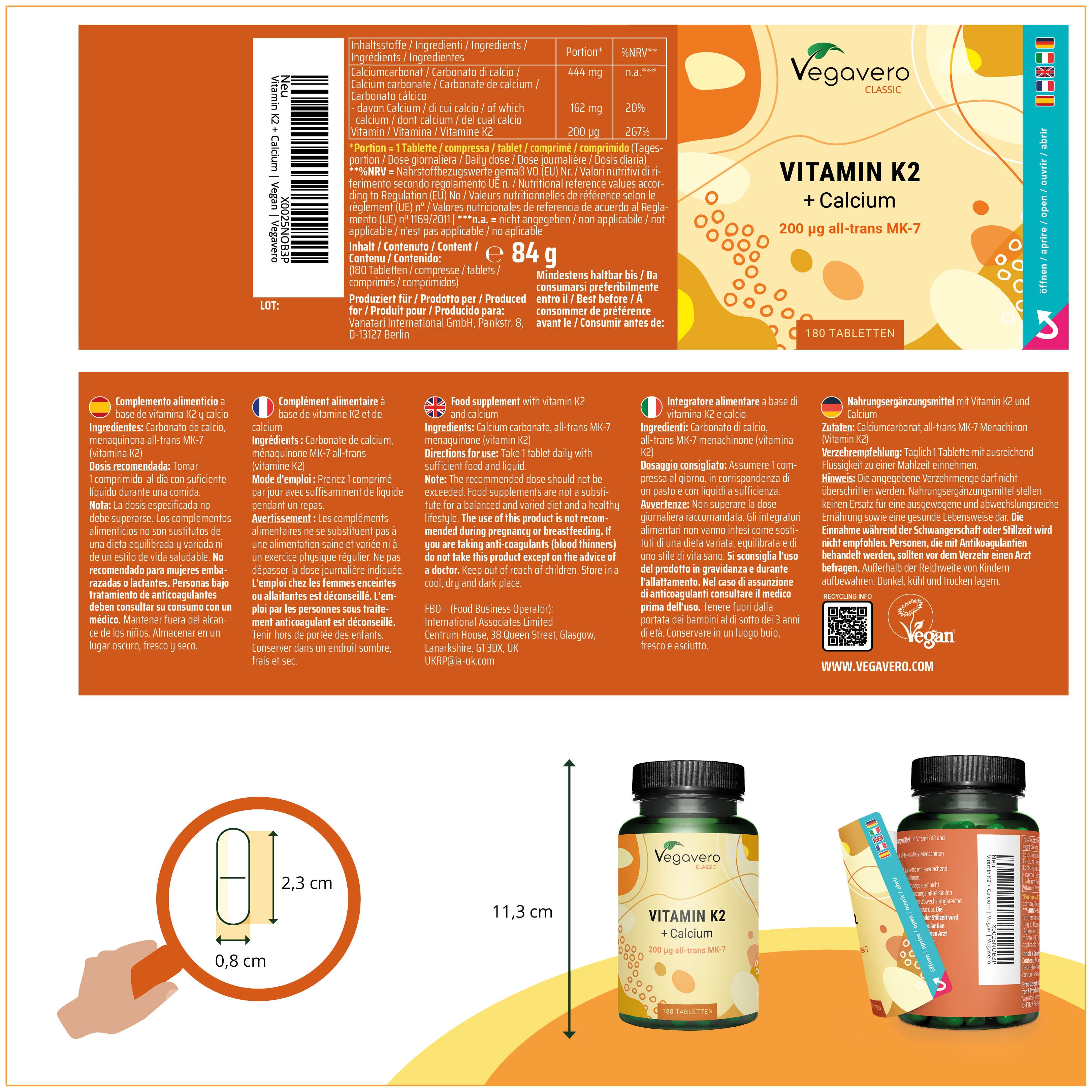 Vitamine K2 Comprimés
