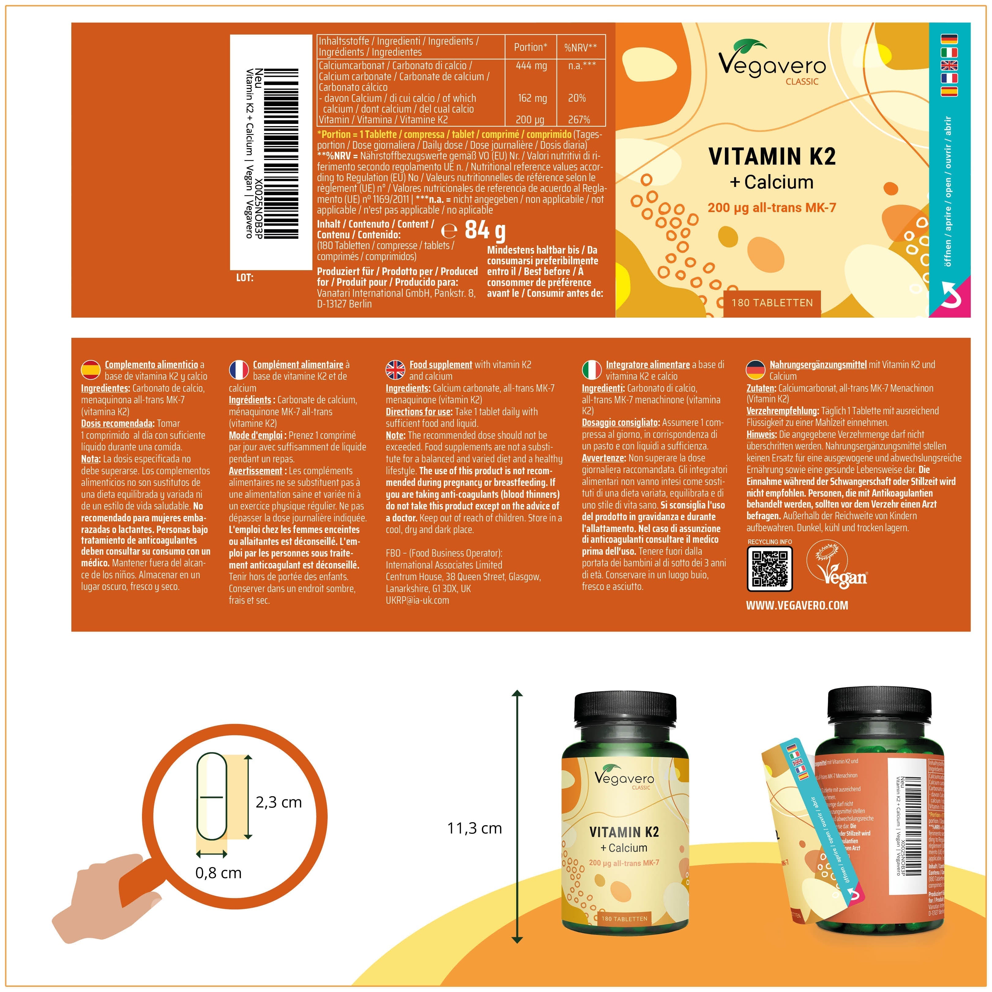 Vitamine K2 Comprimés