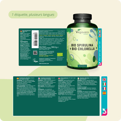 Spiruline + Chlorella Gélules Bio