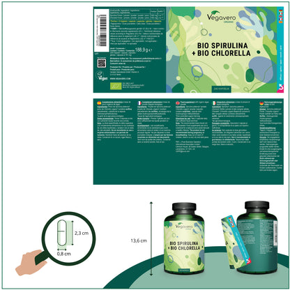 Spiruline + Chlorella Gélules Bio