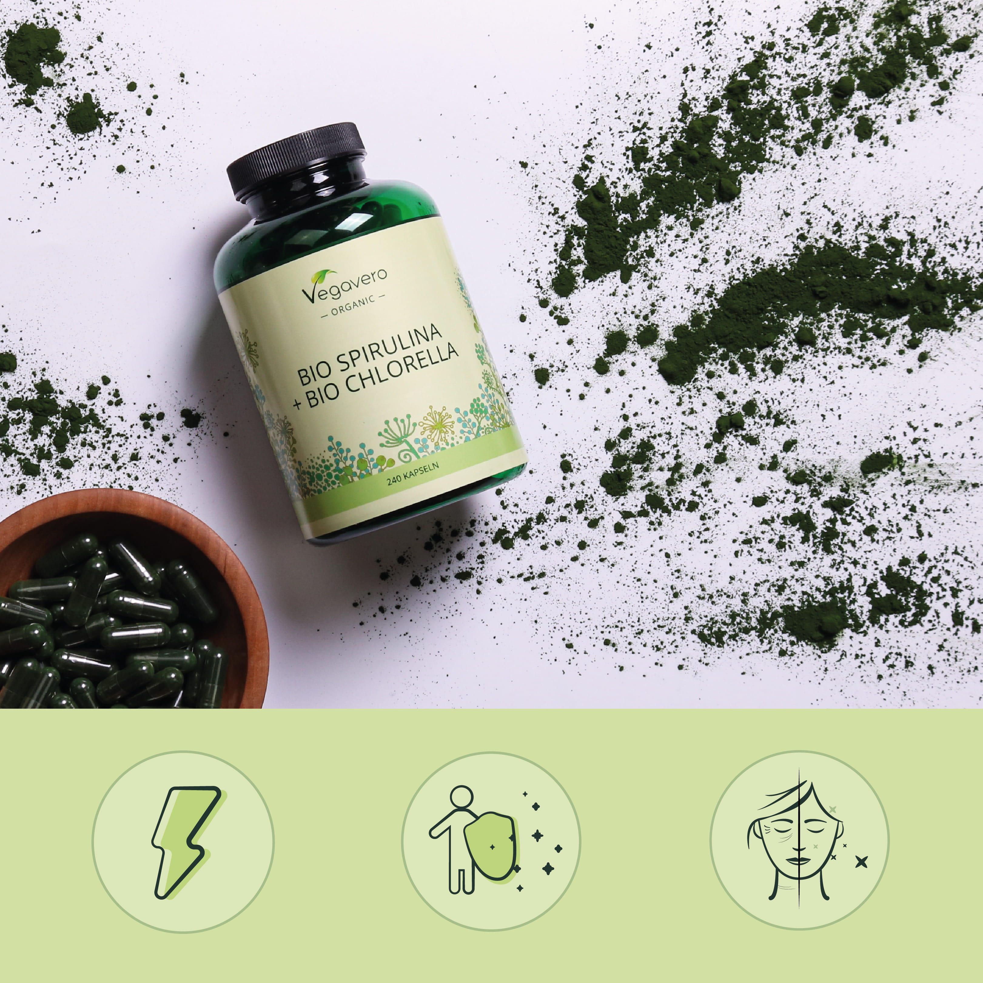Spiruline + Chlorella Gélules Bio